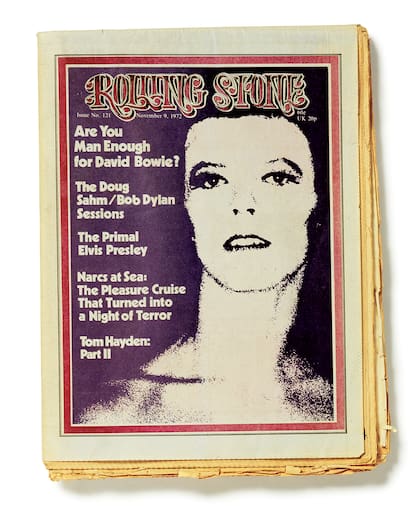 En 1972, una de las fotografías que Mick Rock le hizo a David Bowie apareció en la portada del número del 9 de noviembre de Rolling Stone