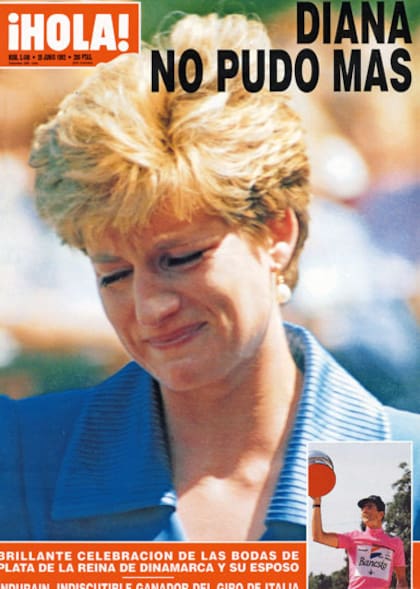 En 1992, la revista ¡Hola! publicó esta tapa luego de que se revelaran detalles del tormentoso matrimonio de Lady Di y Carlos: cinco años después la princesa moriría en París