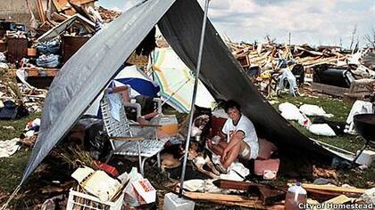 En 2022, el huracán Andrew marcó profundamente a los residentes de la Florida (Crédito: City of Homestead/BBC)