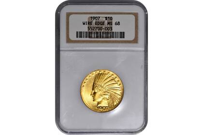 En 2022, un ejemplar en un estado casi perfecto de la moneda acuñada en 1907 en EE.UU. fue vendido en más de US$800 mil