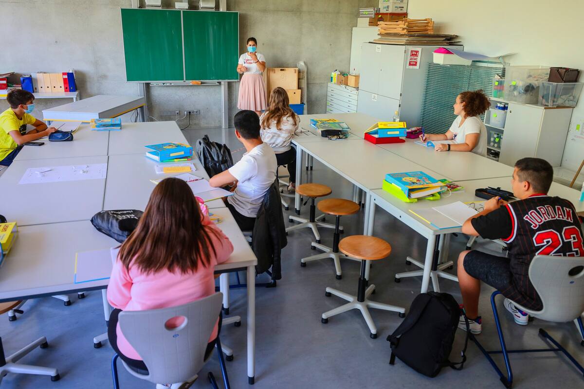 En Alemania no es obligatorio el uso del barbijo adentro de las aulas