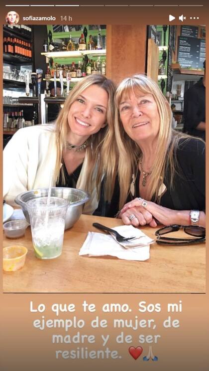 En alguna de las fotos que eligió, se las ve a las dos juntas