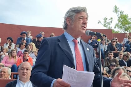 En Bahía Blanca, Nicolás Pino, presidente de la SRA durante la inauguración de la Expo Bordeu