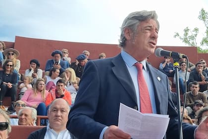 En Bahía Blanca, Nicolás Pino, presidente de la SRA durante la inauguración de la Expo Bordeu
