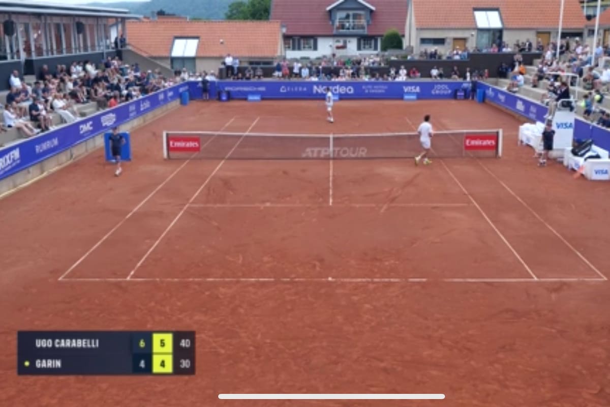 En Bastad, Ugo Carabelli y Garin protagonizaron un duelo que terminó de manera áspera