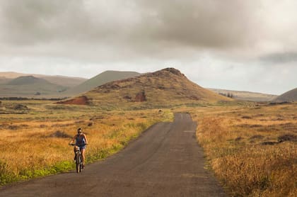 En bici por la Isla de Pascua