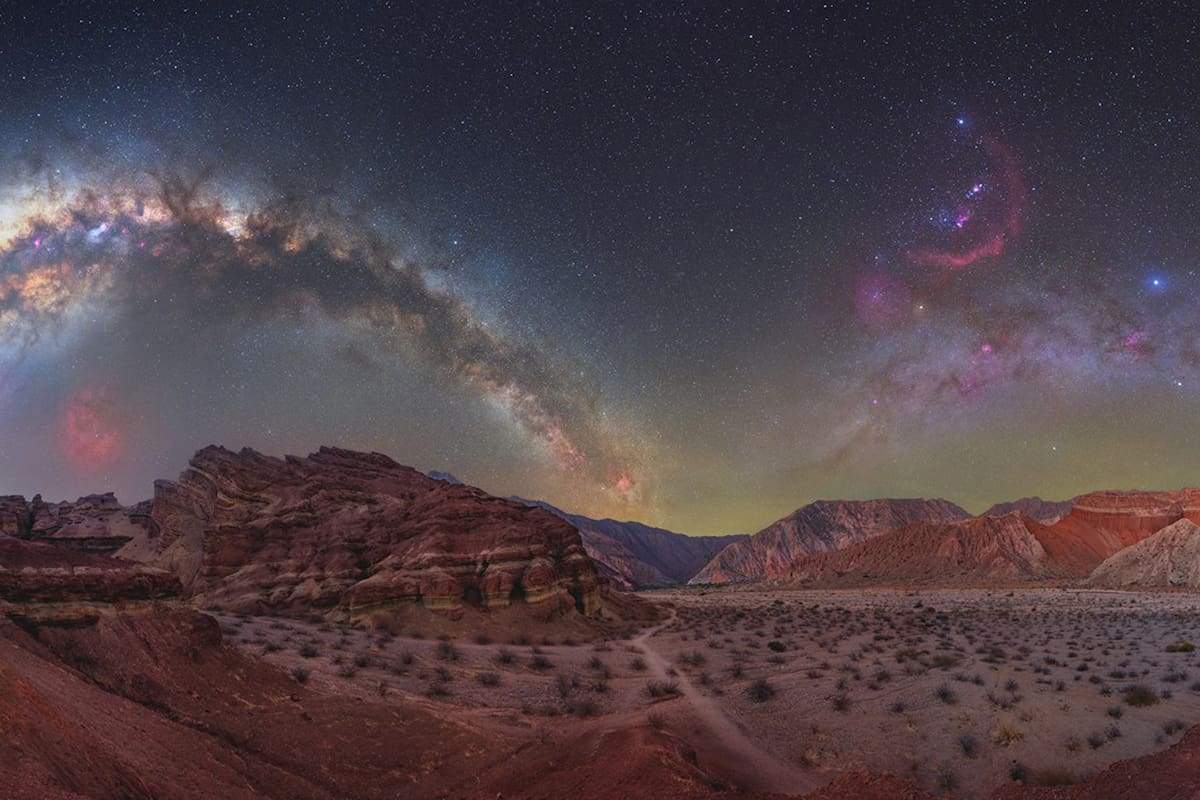 Cafayate, Salta: la primer imagen de dos vías lácteas en la misma noche, es la primer foto de este tipo en toda América