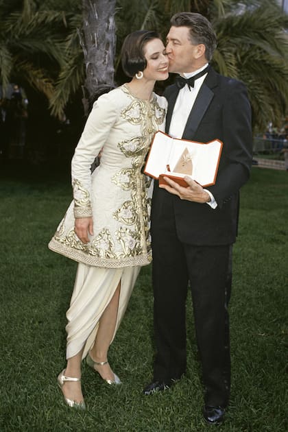 En Cannes, en 1990, con su gran amor, el director David Lynch. Ella se transformó en su musa y trabajaron juntos en varias películas