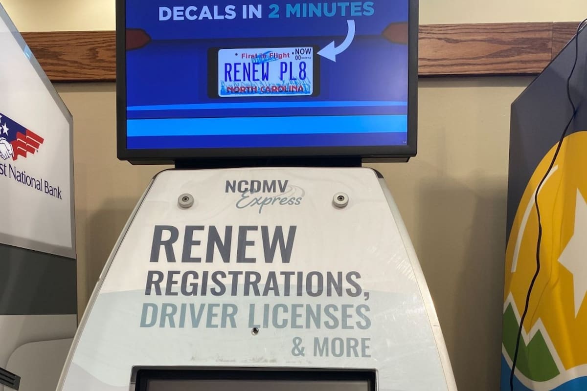 En Carolina del Norte colocan nuevos quioscos de autoservicio para renovar licencias de conducir (Instagram/@ncdotcom)