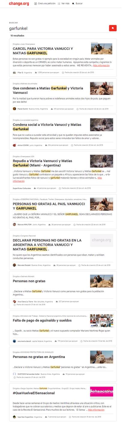 En Change.org condenan a Garfunkel y Vannucci