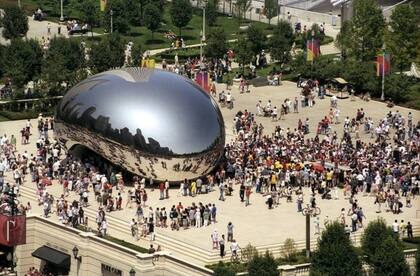 En Chicago, Cloud Gate, la escultura de acero instalada en el Millennium Park, es un ícono de la ciudad. Foto: Gentileza Parque de la Memoria