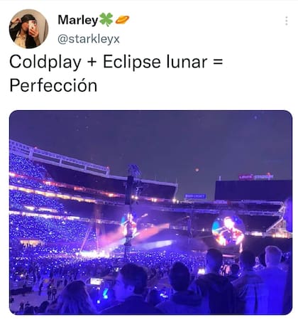 En Chile, el Eclipse Lunar coincidió con un show de Coldplay