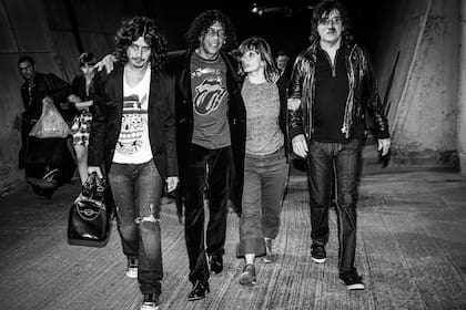 Zorrito Quintiero, Carlos García López, Hilda Lizarazu y Charly García en 2009, en Chile