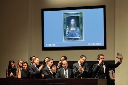 En Christies, reacciones tras la subasta del Salvator Mundi, vendido en 450 millones de dólares