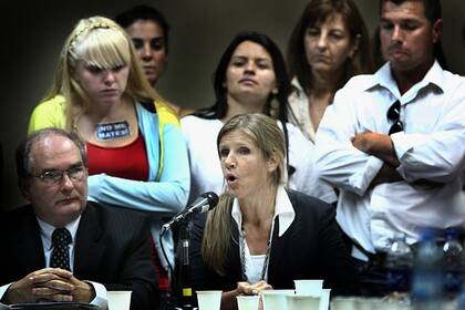 EN CONTRA. Cynthia Hotton fue la voz que de quienes rechazan la interrupción de los embarazos