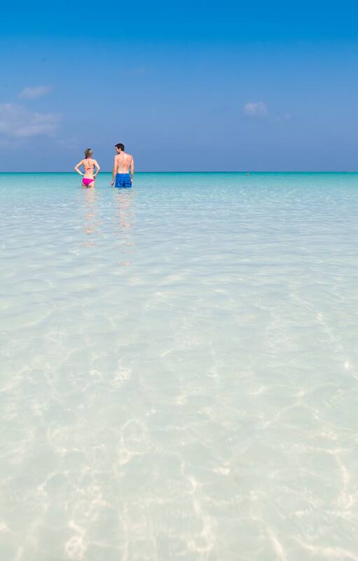 En Cuba el agua es transparente.