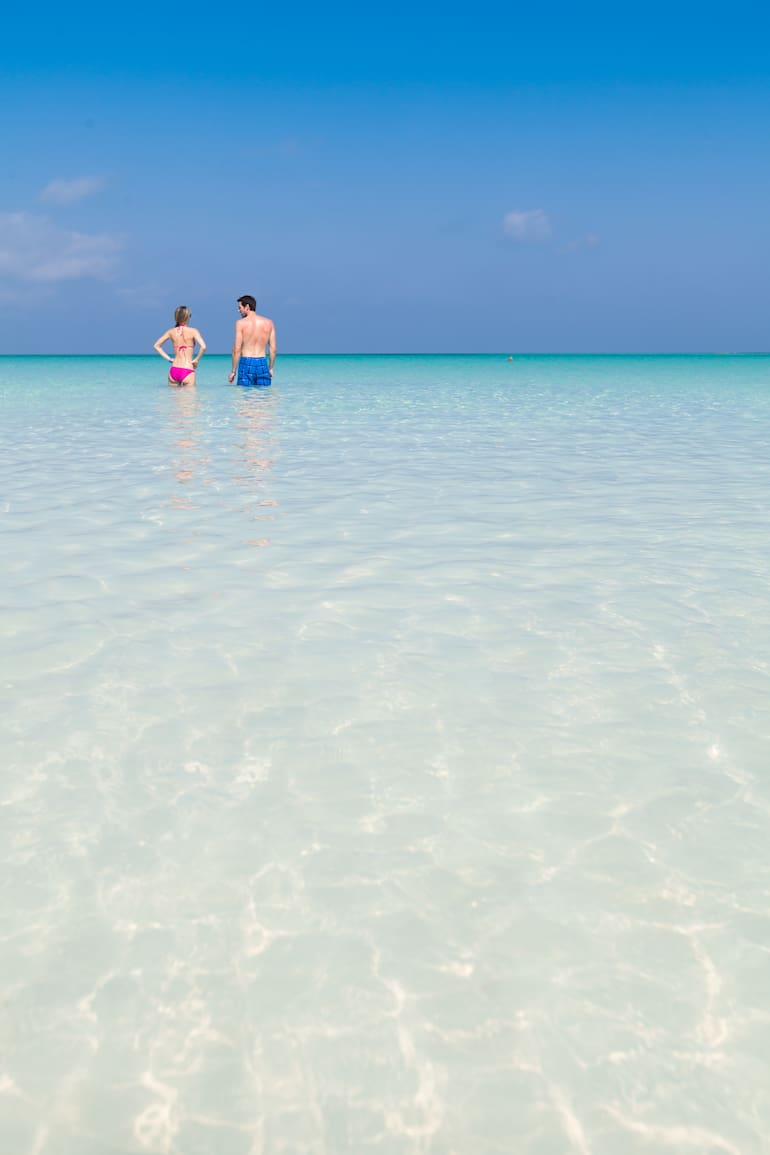 En Cuba el agua es transparente.