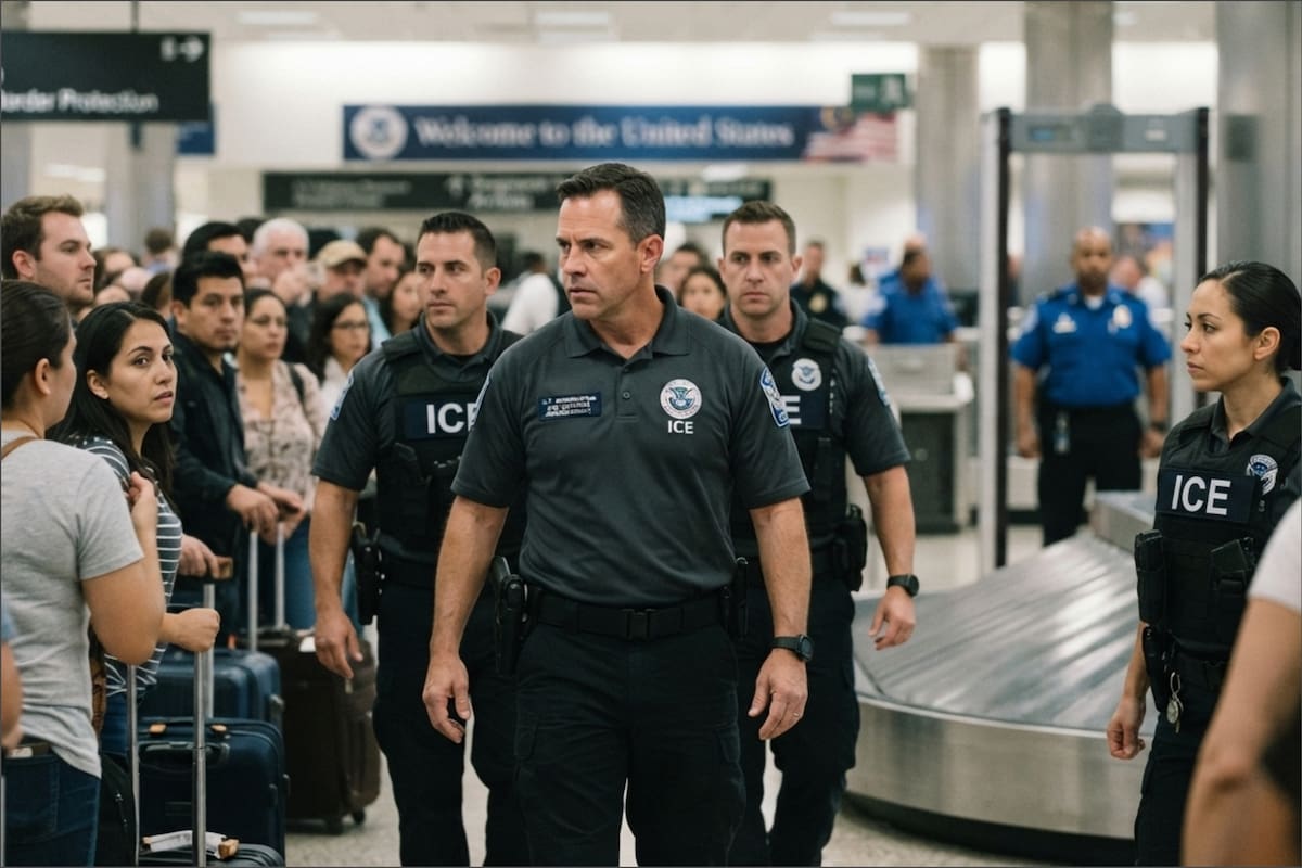 En el aeropuerto de Los Ángeles, agentes del ICE realizaron operativos migratorios en las últimas semanas mediante la colaboración con la TSA