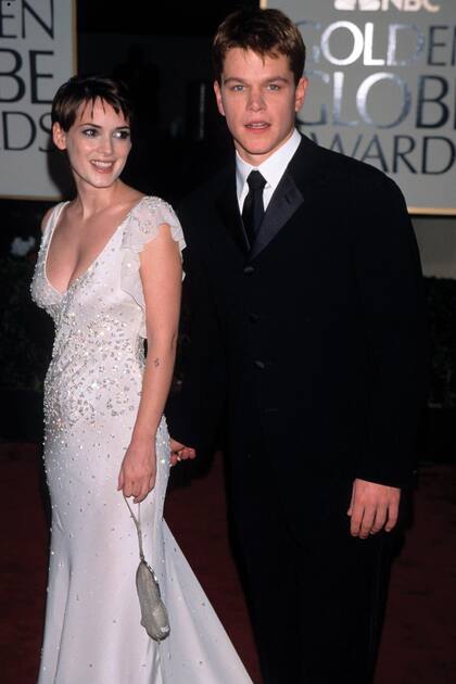 En el año 2000, Winona fue a la ceremonia con Matt Damon, su pareja de entonces.