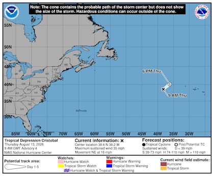 En el Atlántico abierto, la tormenta tropical Cristobal se formó el miércoles a partir del sistema Invest 93L, a más de 1000 millas al este-noreste de Bermudas