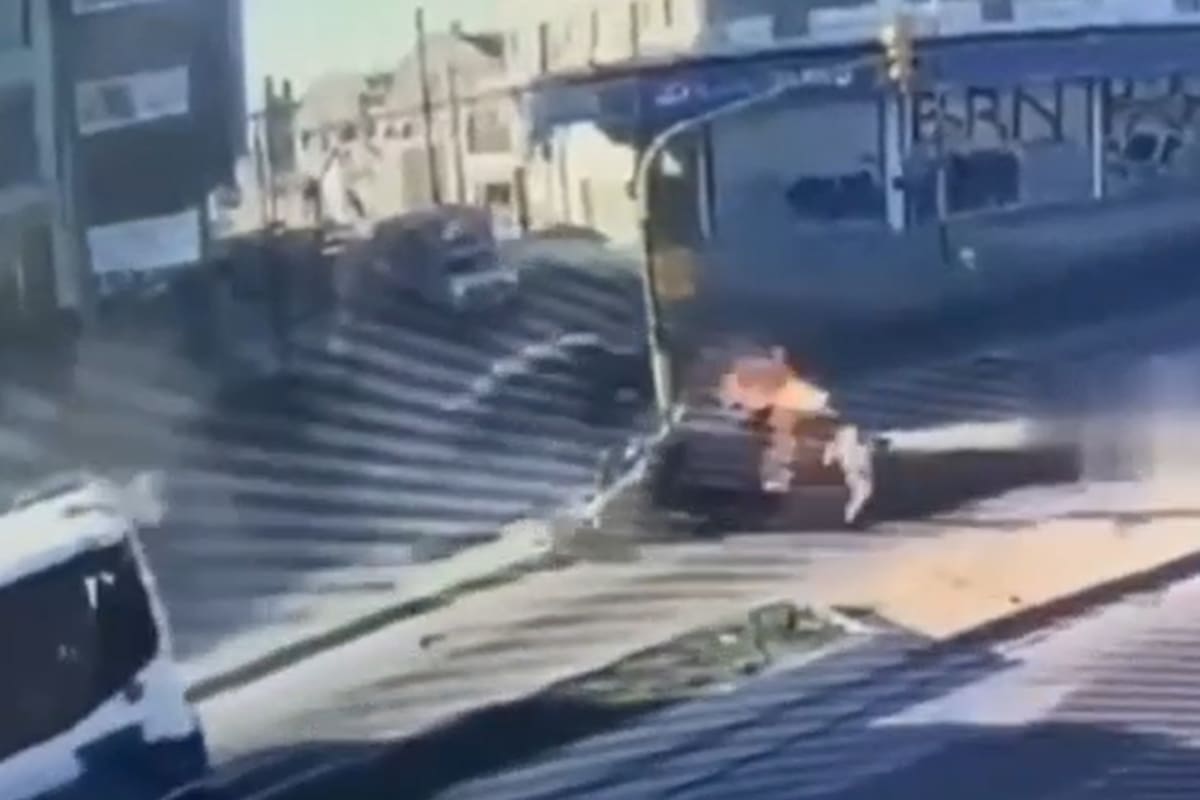 En el auto circulaban siete personas