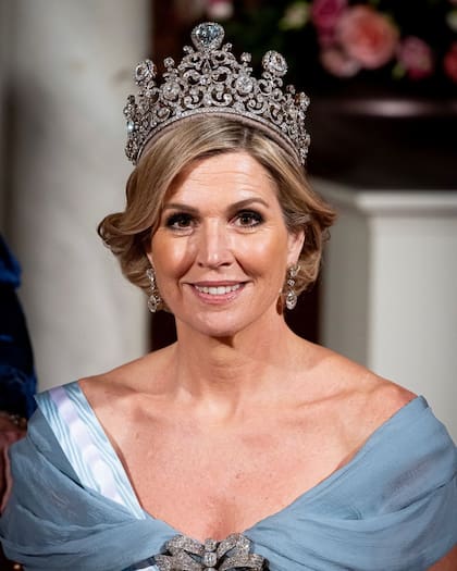 En el banquete real, la reina llevó la corona "Stuart" (Foto: Instagram @patrickvkatwijk)