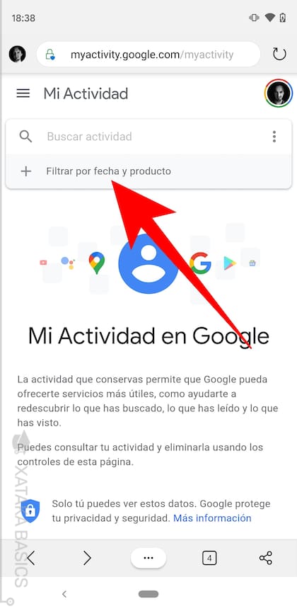 En el celular podés ver todo lo que hiciste en tu celular