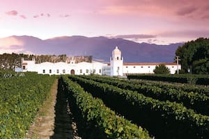 En el centro de Cafayate, la bodega El Esteco está rodeada por antiguos viñedos