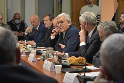 En el centro, el ministro de Agricultura, Julián Domínguez, al hablar en la Comisión de Agricultura de la Cámara de Diputados