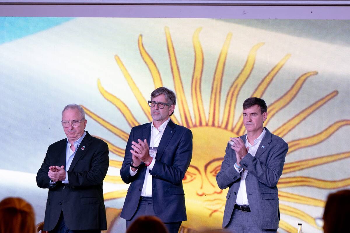 En el centro: Pablo Miedziak, presidente del Instituto Argentino de Ejecutivos de Finanzas (IAEF)