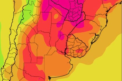 En el comienzo del período (22 al 28 de enero) se espera el ingreso de aire más fresco desde el sur, que se va a notar sobre todo en las temperaturas mínimas, con registros algo más bajos de lo habitual en varias zonas agrícolas