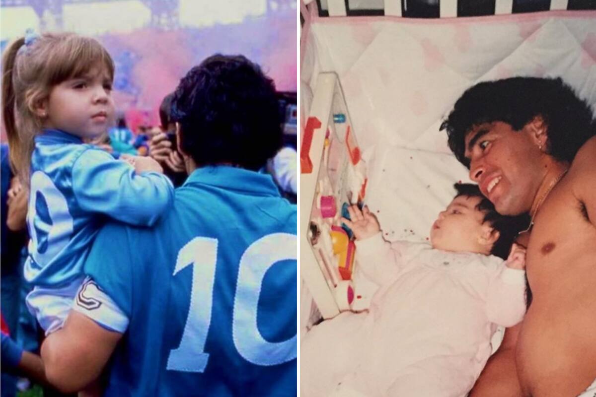 En el cumpleaños número 60 de Diego Maradona, Dalma y Gianinna dedicaron emotivos posteos en sus redes sociales y lo homenajearon con tiernas imágenes de su infancia