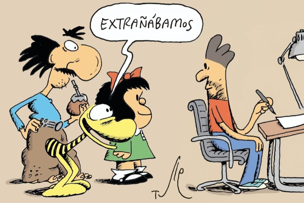 En el Día de la Historieta, un "cuadrito" alegórico de Tute