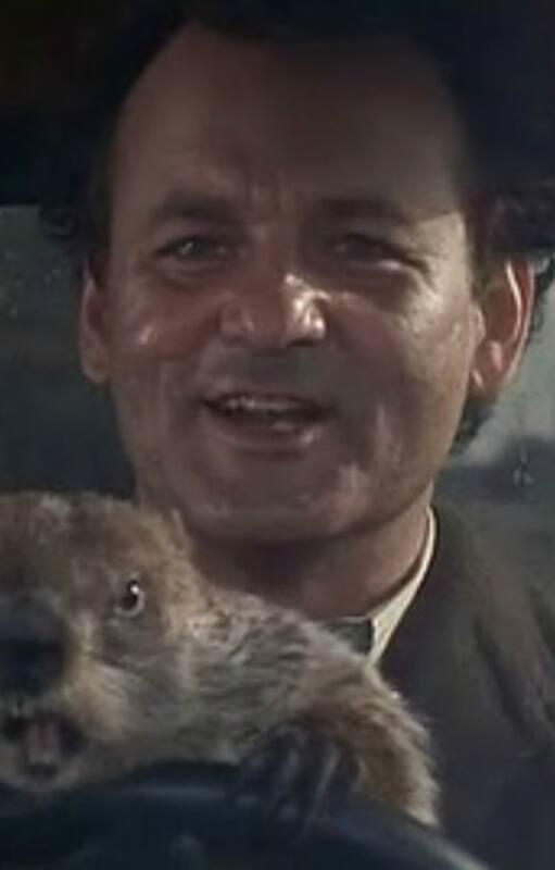 En "El día de la marmota", el actor Bill Murray permance un prolongado tiempo en el pueblo del famoso animal