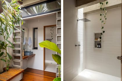 En el fondo del terreno, proyectaron un depósito, un lavadero y un baño.