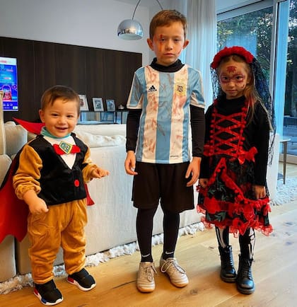 En el Halloween del año pasado, Bauti también se vistió de futbolista
