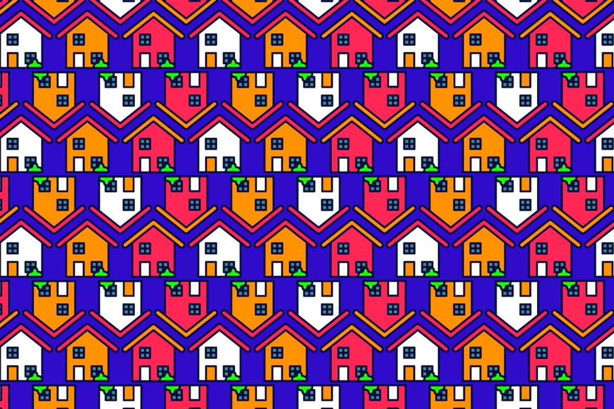 En el interior de esta nota, una imagen similar te pondrá a prueba. Si evitás que el fondo colorido te distraiga, lograrás encontrar las tres casas con las luces prendidas