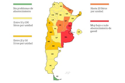 En el país 23 distritos siguen con problemas de abastecimiento de gasoil