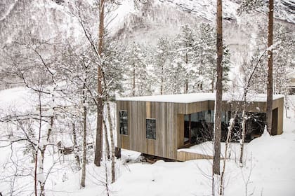 En el paisaje noruego, el Juvet Landscape Hotel fue uno de los escenarios de la última temporada de Succession