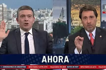 En el pase con Pablo Rossi, Eduardo Feinmann le hizo una advertencia a Luis Majul: "Si me llegás a interrumpir, me levanto y me voy"