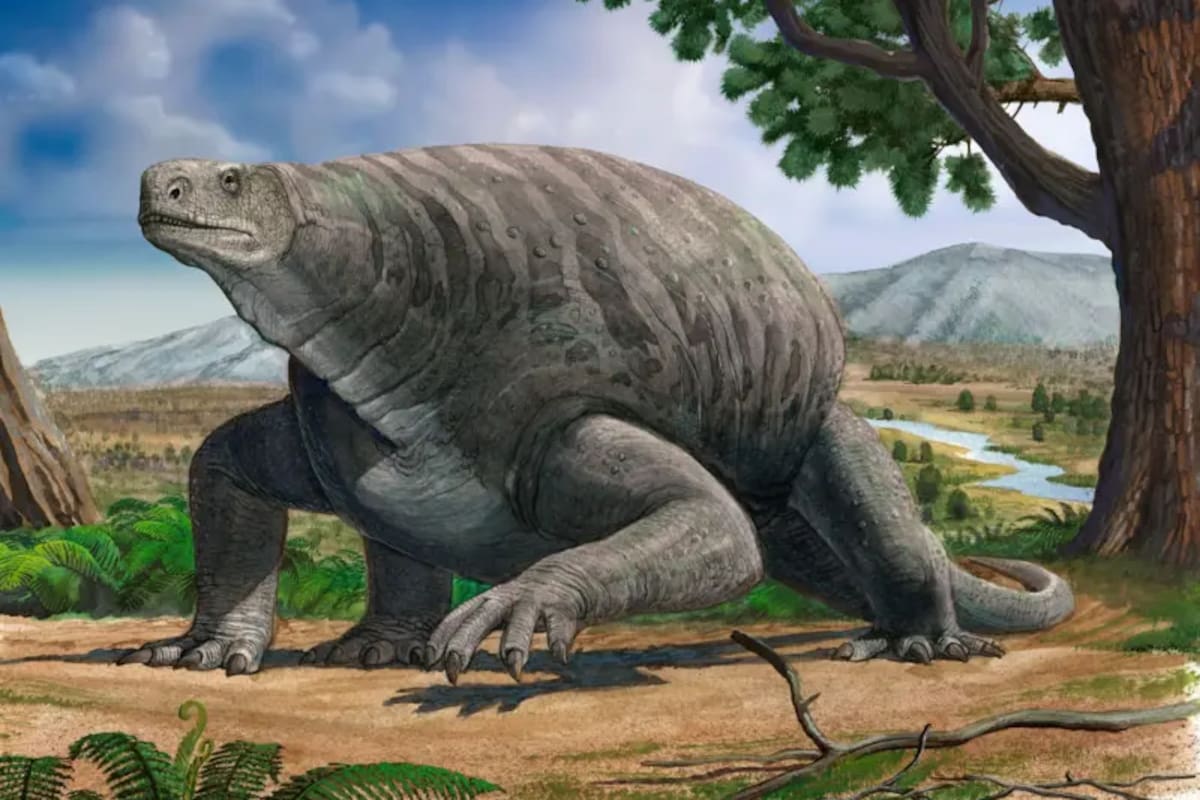En el Pérmico empezaron a evolucionar animales terrestres de cada vez más tamaño, antecediendo a los grandes lagartos que vendrían después