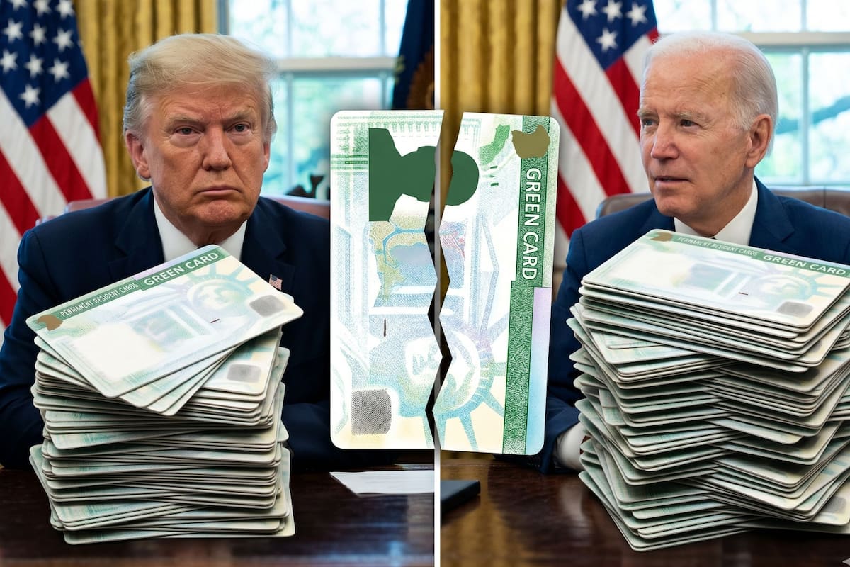 En el primer trimestre de la segunda administración Trump, la cifra de aprobación de green cards cayó a 9000