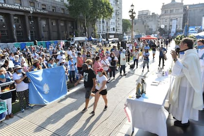 En el sector celeste hay celebraciones religiosas