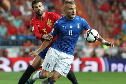 En el seleccionado de Italia Immobile baja el promedio de gol que tiene en los clubes.