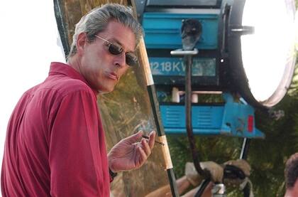 En el set de una ?de las películas que dirigió