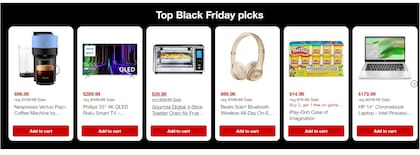 En el sitio web de Target se anuncian ofertas desde hasta 50%