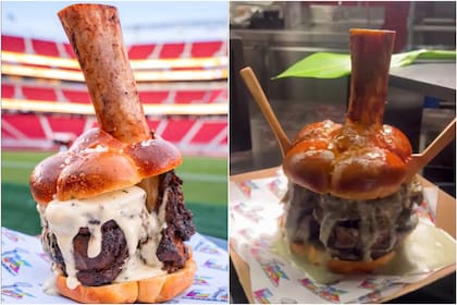 En el Super Bowl ofrecieron una hamburguesa colosal por 180 dólares que dejó a todos atónitos