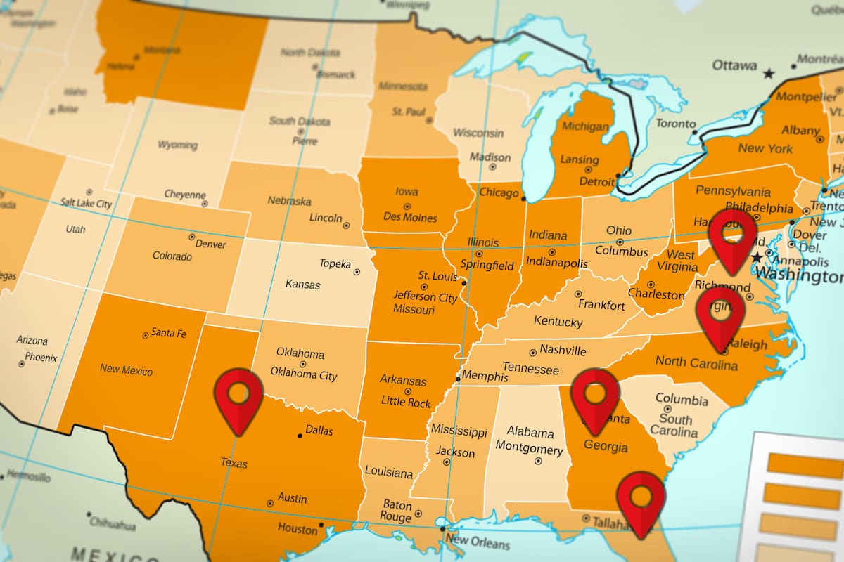 En el sur de Estados Unidos se concentra la mayor parte de la colaboración con ICE