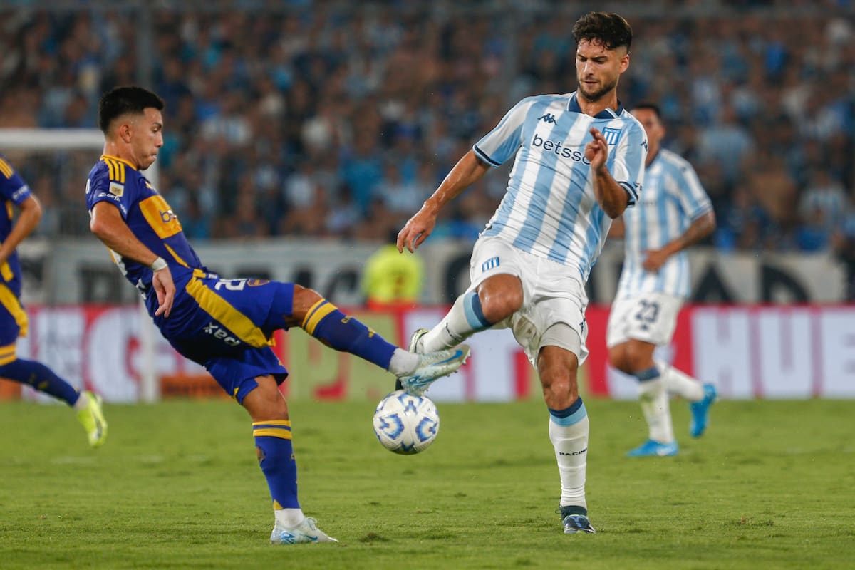 En el Torneo Apertura 2025 Racing le ganó a Boca Juniors 2 a 1 en el Cilindro de Avellaneda