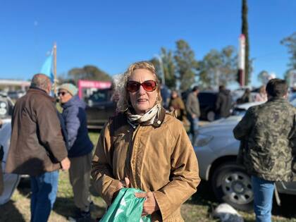 En el tractorazo, Maria Elena Lesca, productora agropecuaria
